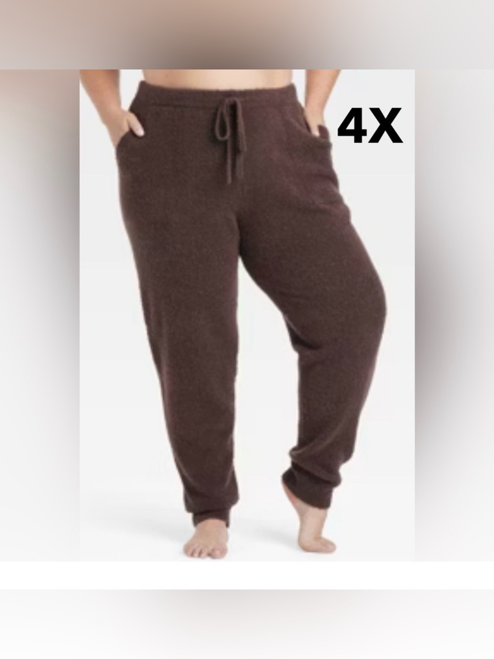 Auden Brown Sweater joggers for Everyday Comfort size 4X